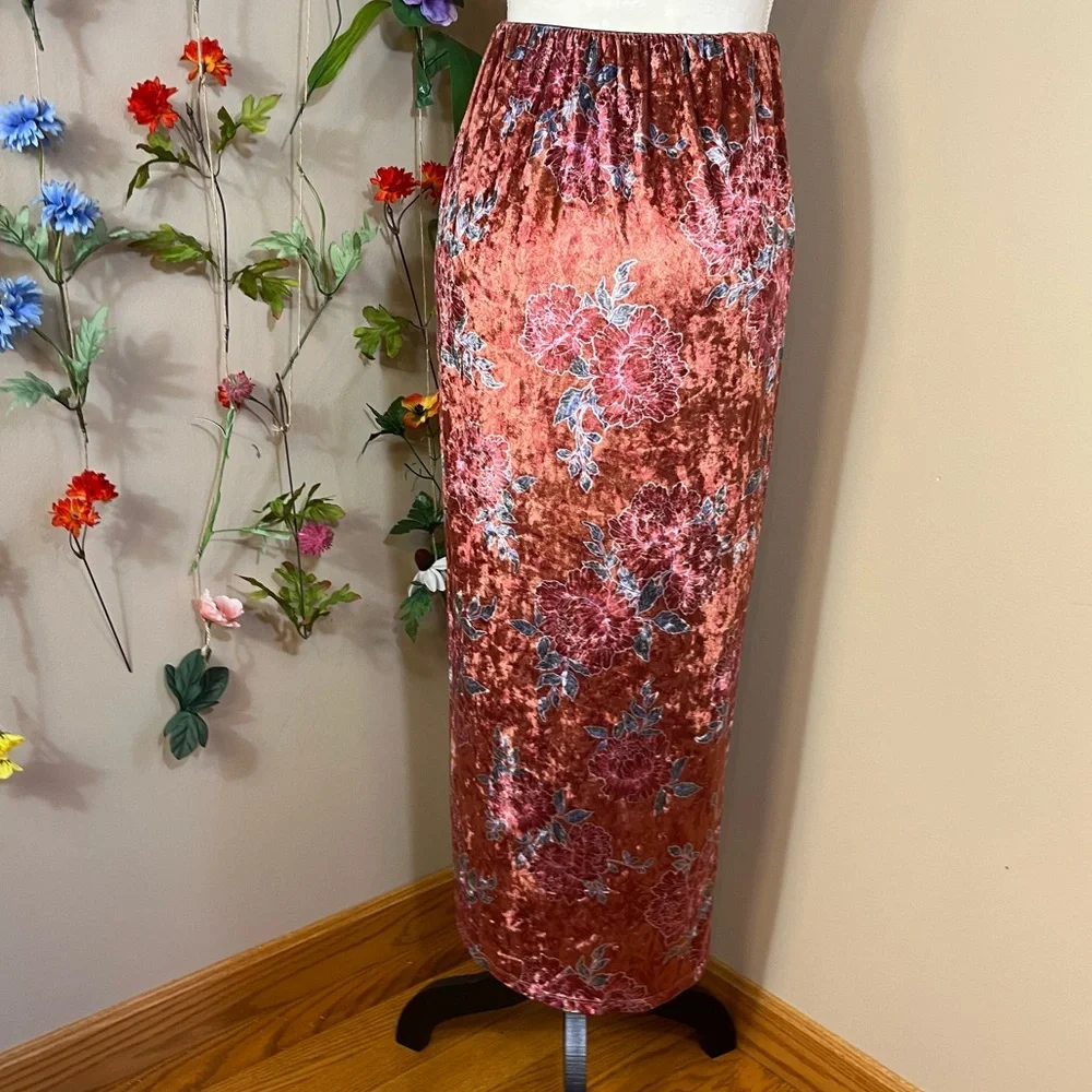 Free People Poets Velvet Sarong Skirt, Small